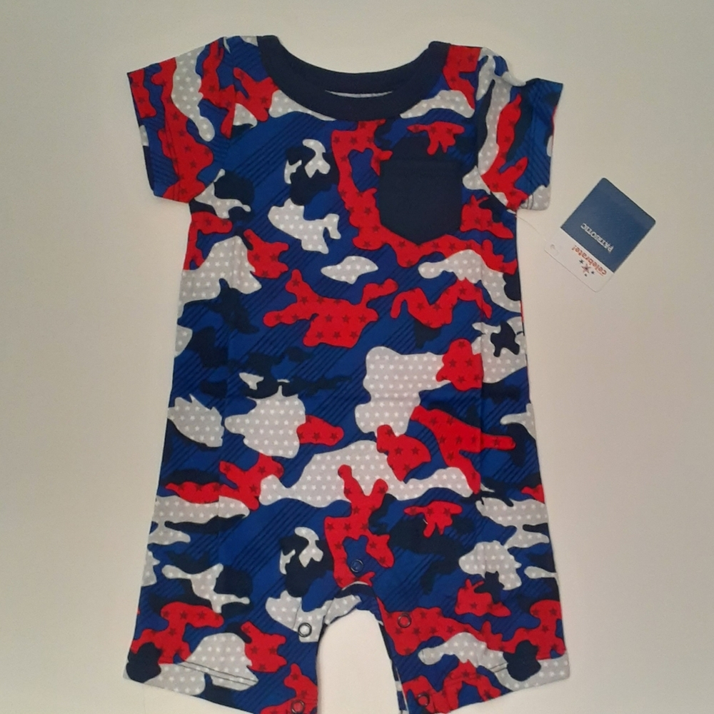 Patriotic 6-9 month onesie boy
